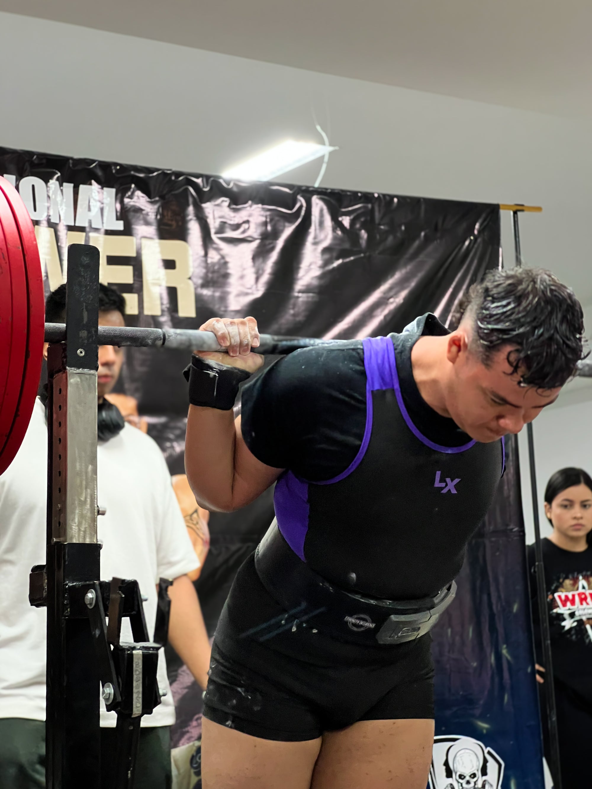 Singlet Power negro con morado
