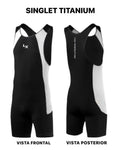 Singlet Titanium negro con blanco
